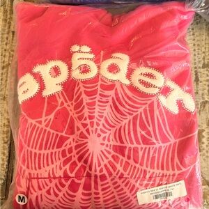 Sp5der Hoodie Pink Medium Brand New